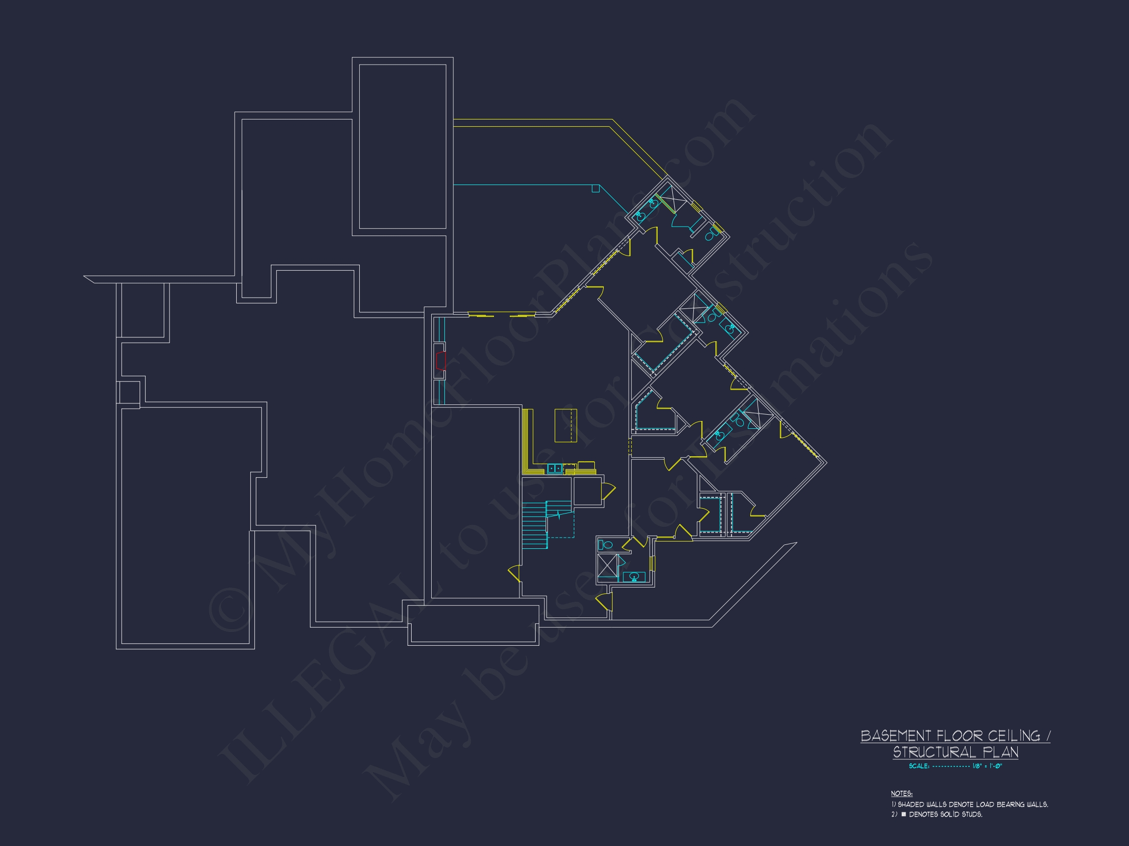 Modern Luxury Home Plan with Detailed Floor Blueprint Designs