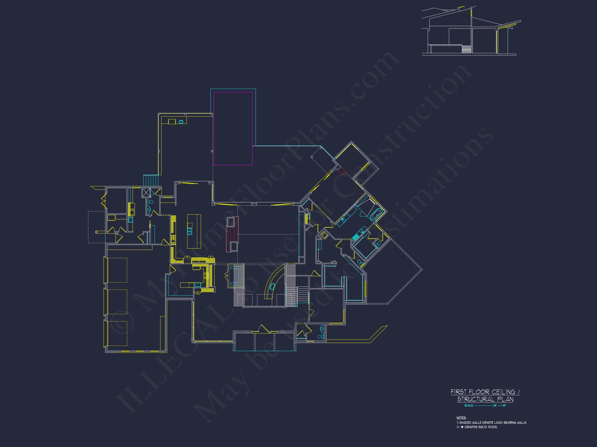 Modern Luxury house Plan with Detailed Floor Blueprint Designs
