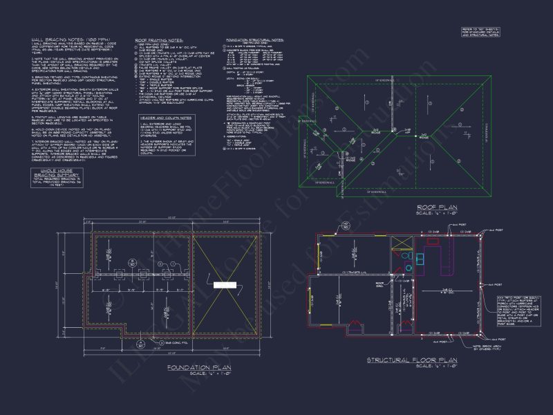 Modern Pool House Floor Plan with CAD Blueprint Designs