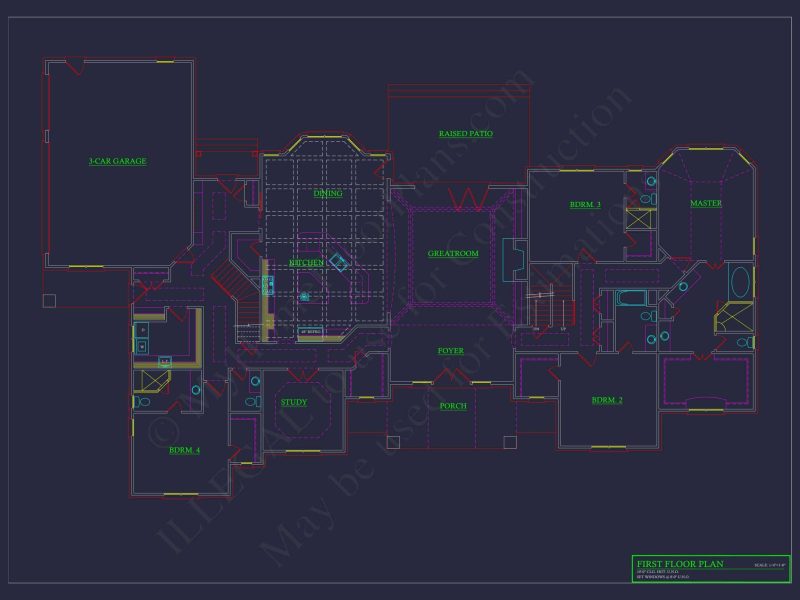 Modern Pool House Floor Plan with CAD Blueprint Designs