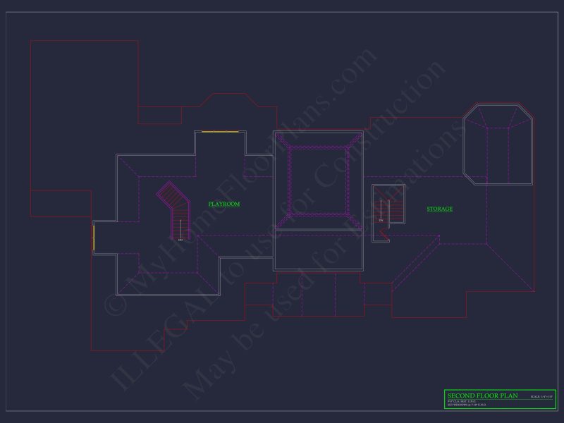 Modern Pool House Floor Plan with CAD Blueprint Designs
