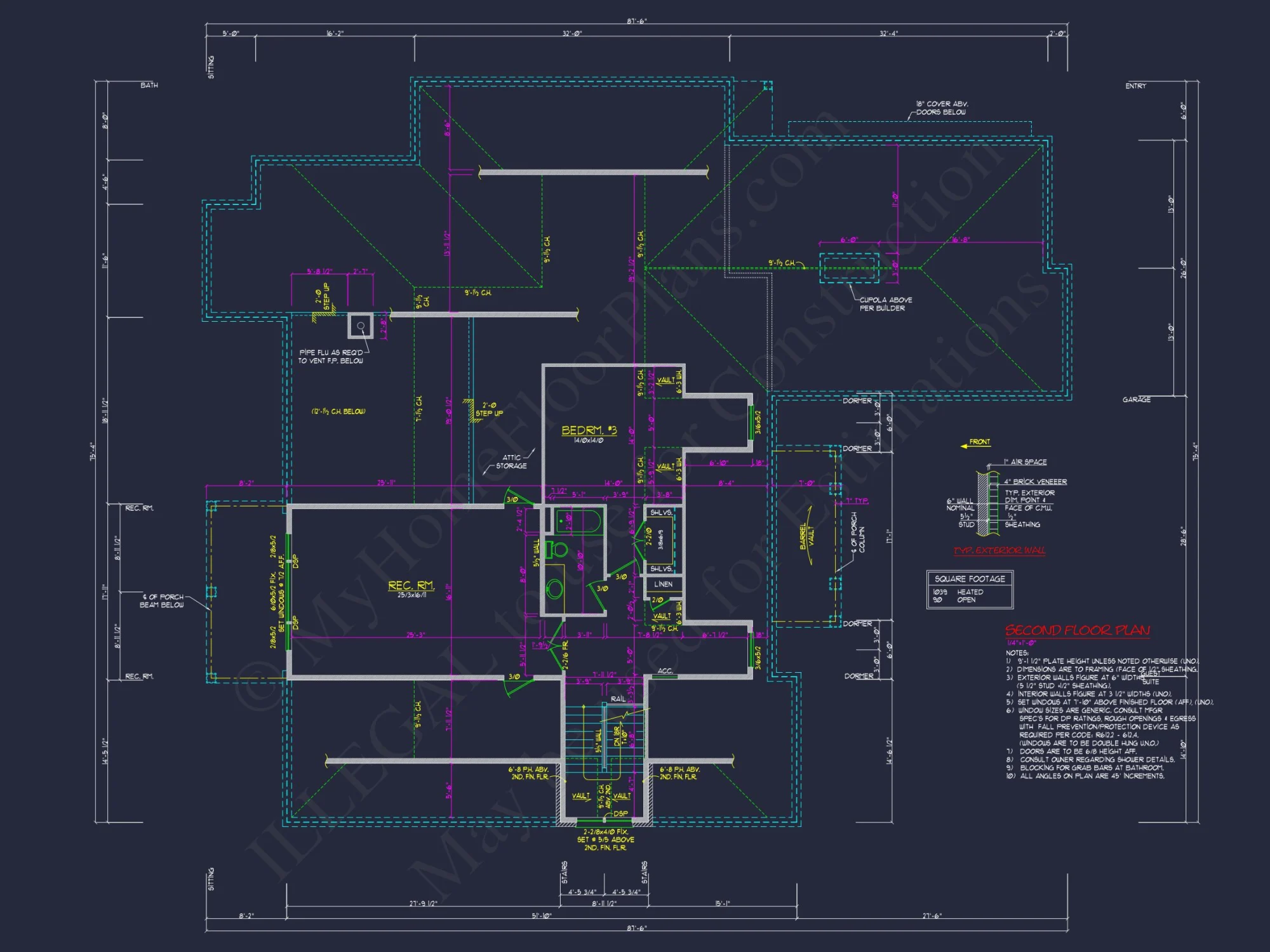 Modern Pool House Plan with Garage and Open Floor Layout