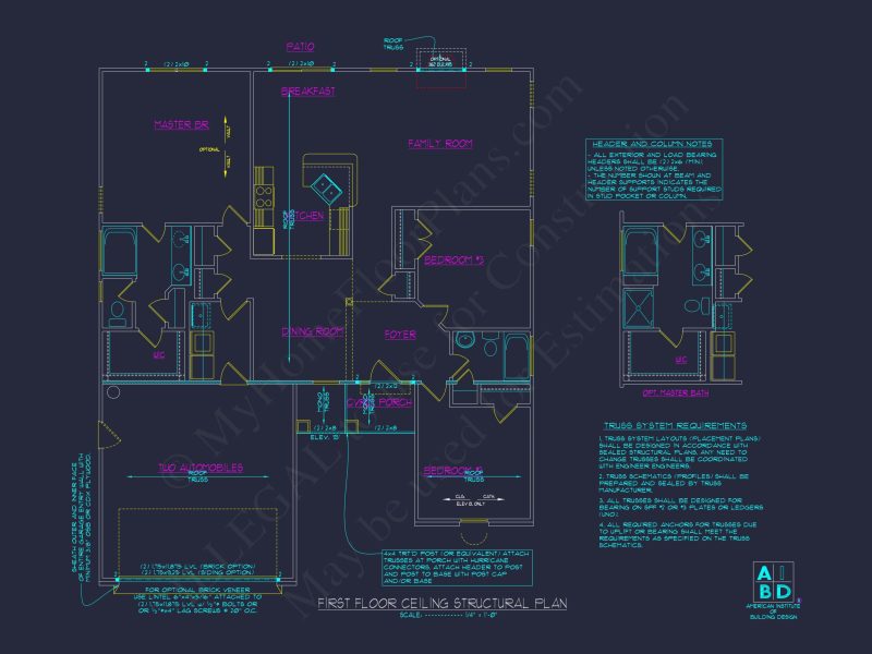 Modern Ranch house Plan with Spacious Layout and 3 Bedrooms