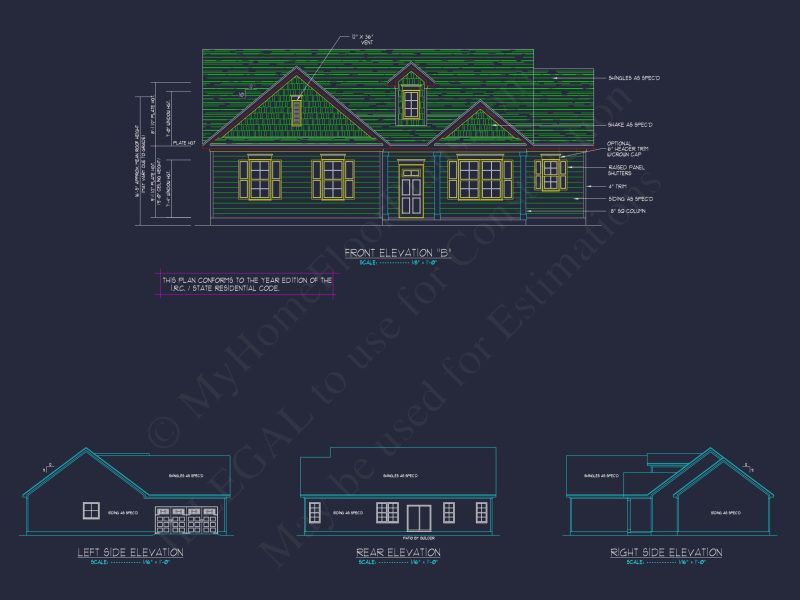 Modern Ranch-Style house Plan with Open Floor and CAD Designs