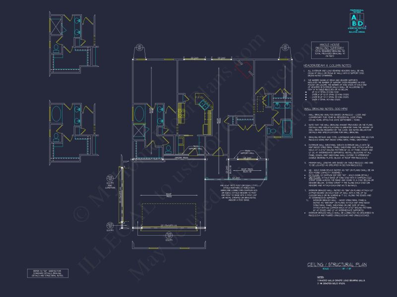 Modern Ranch-Style house Plan with Open Floor and CAD Designs