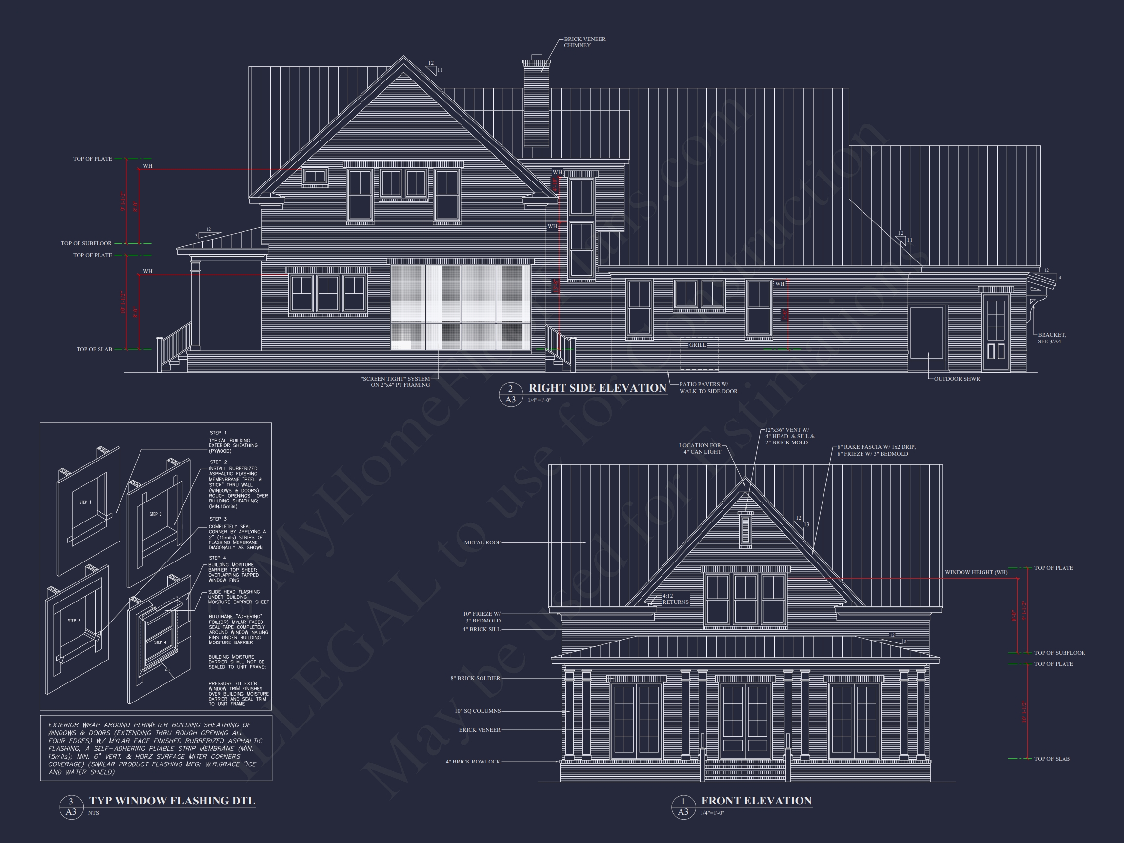 Modern Southern Home Plan with Detailed CAD Architecture