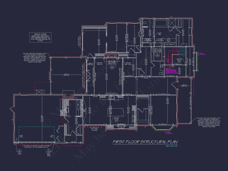 Modern Southern house Plan with Detailed Floor Designs in CAD