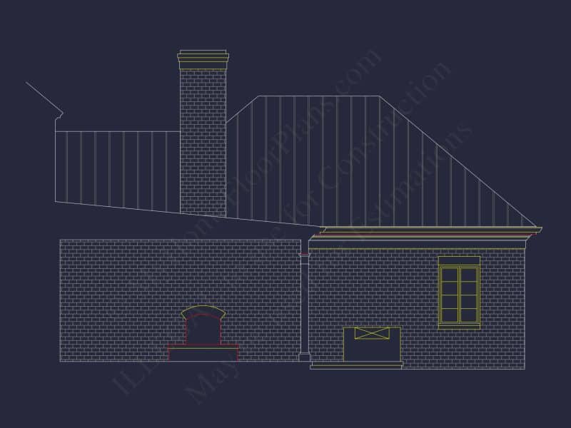 Modern Southern house Plan with Detailed Floor Designs in CAD