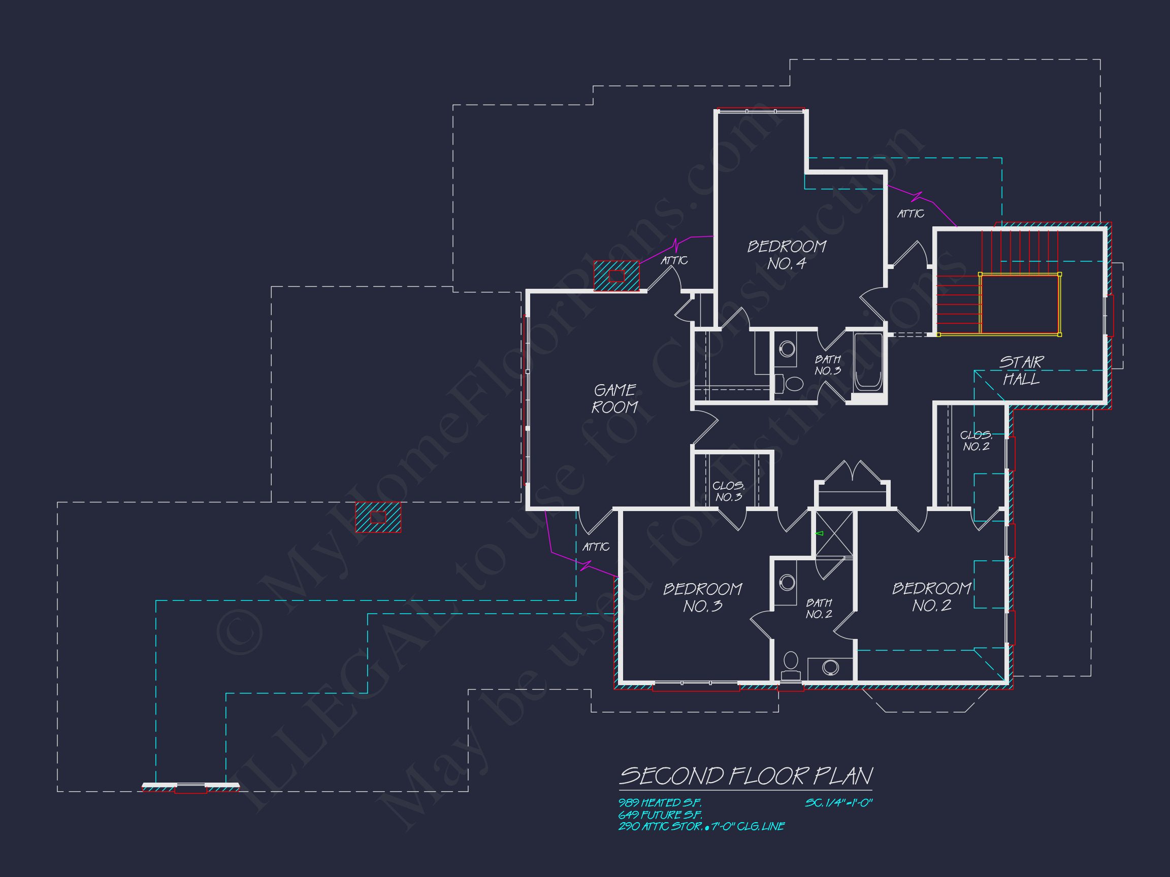 Modern Southern house Plan with Detailed Floor Designs in CAD