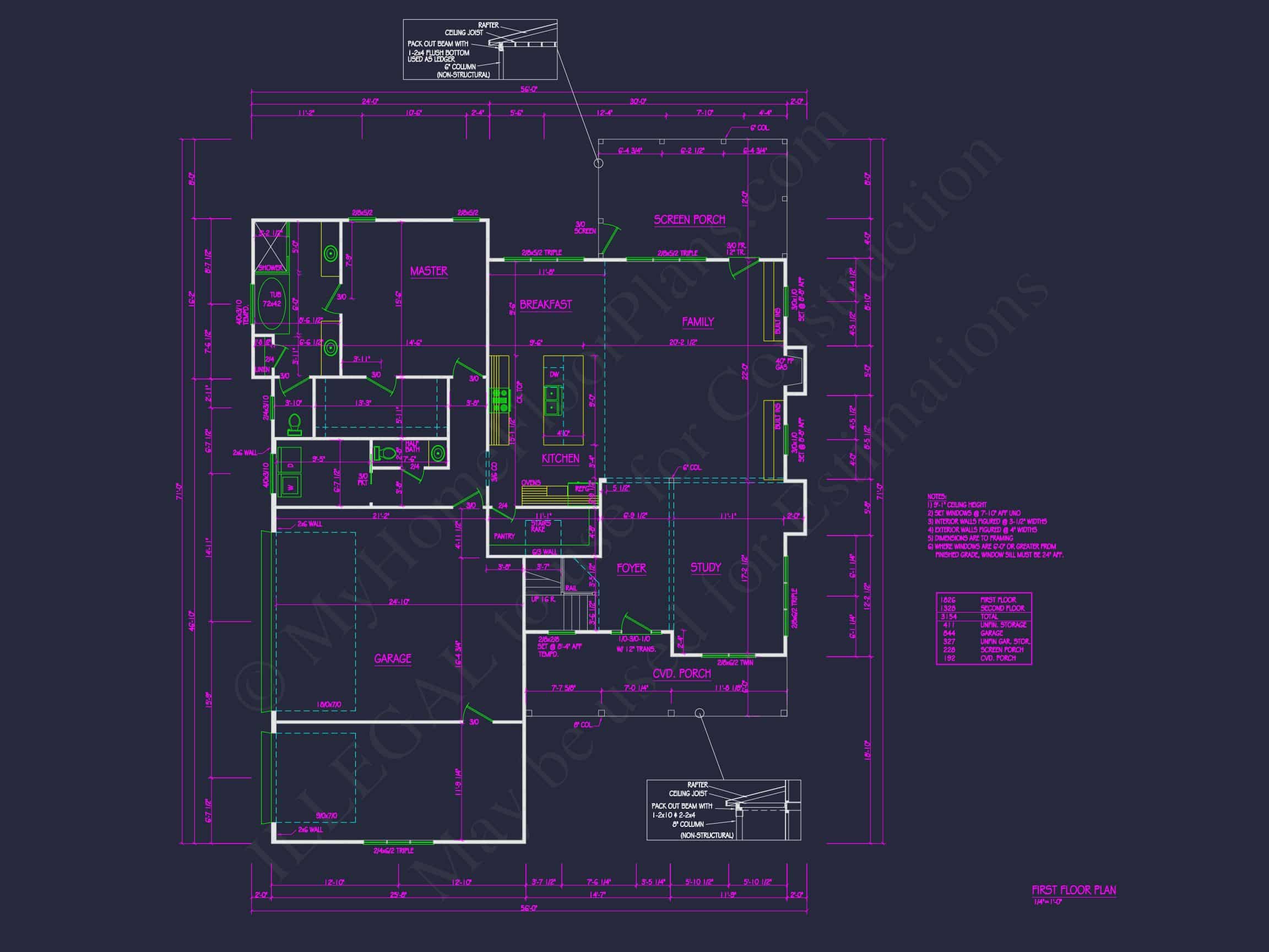Modern Southern house Plan with Spacious Blueprint Designs