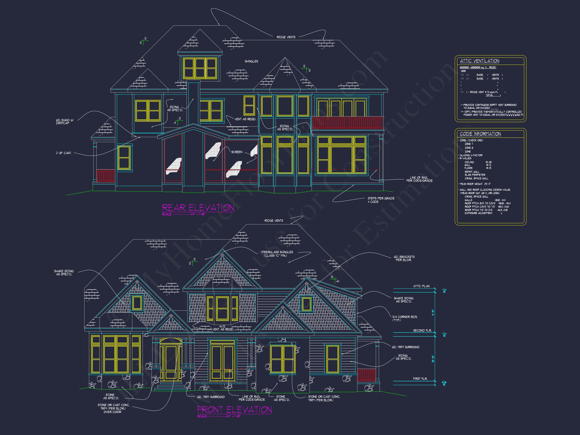 Modern Suburban Floor Plan with Detailed CAD Designs