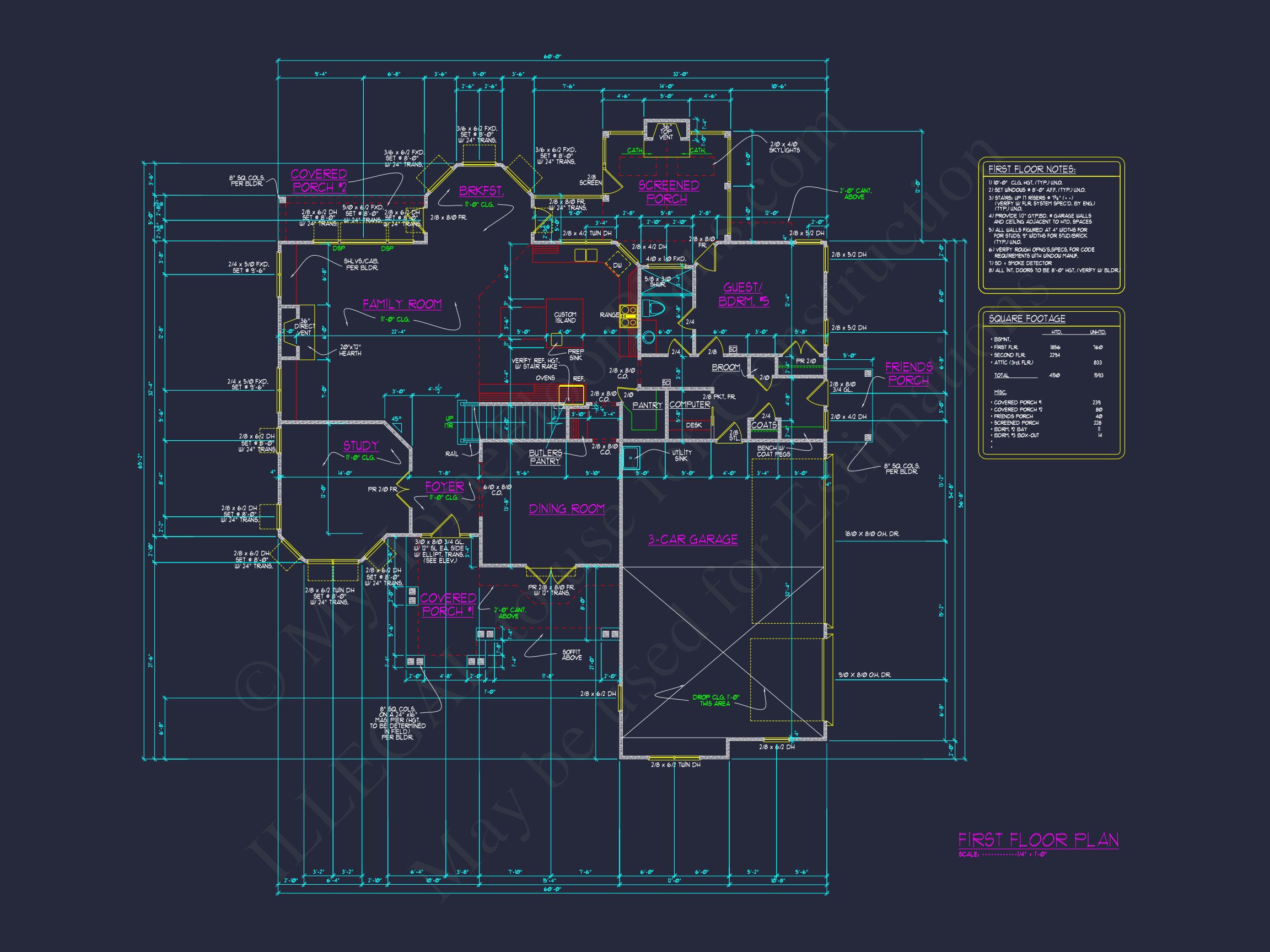 Modern Suburban Floor Plan with Detailed CAD Designs