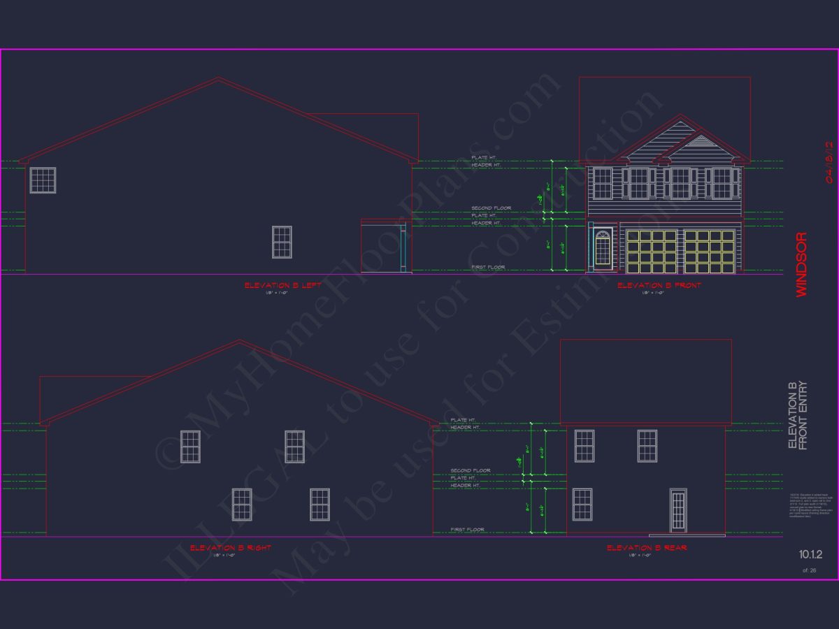 Modern Suburban house Design with 5 Bedrooms & 2-Car Garage