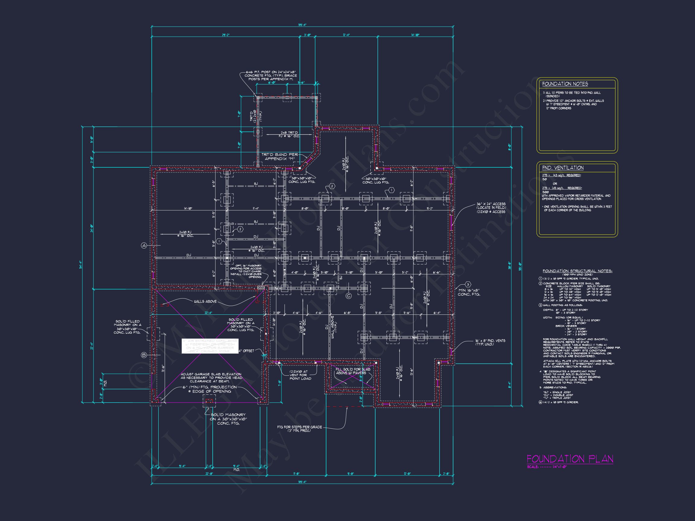 Modern Suburban Home Floor Plan & Blueprint with CAD Designs