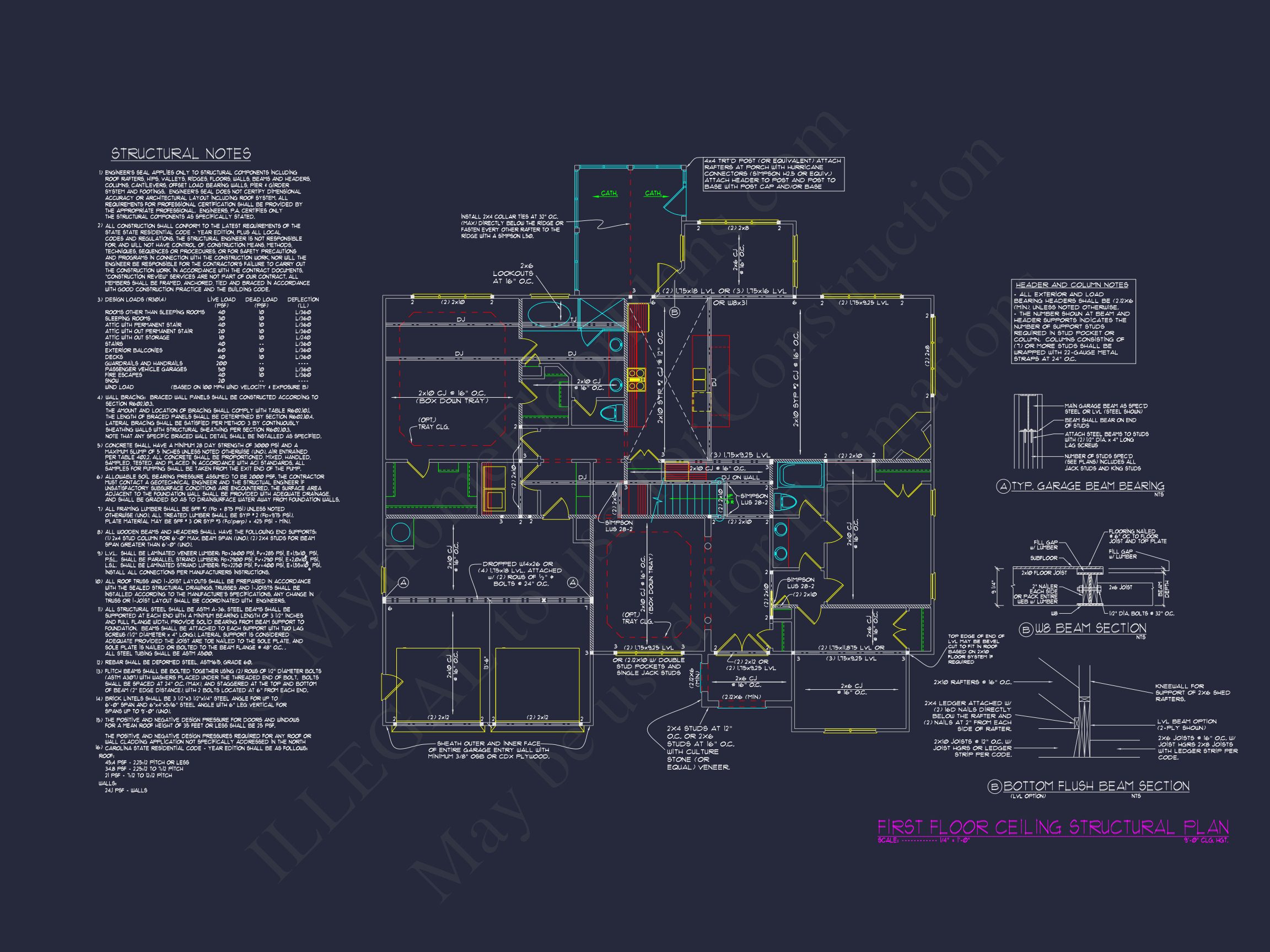 Modern Suburban Home Floor Plan & Blueprint with CAD Designs