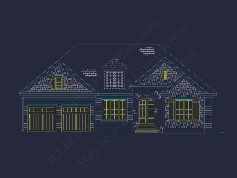 Modern Suburban house Floor Plan & Blueprint with CAD Designs