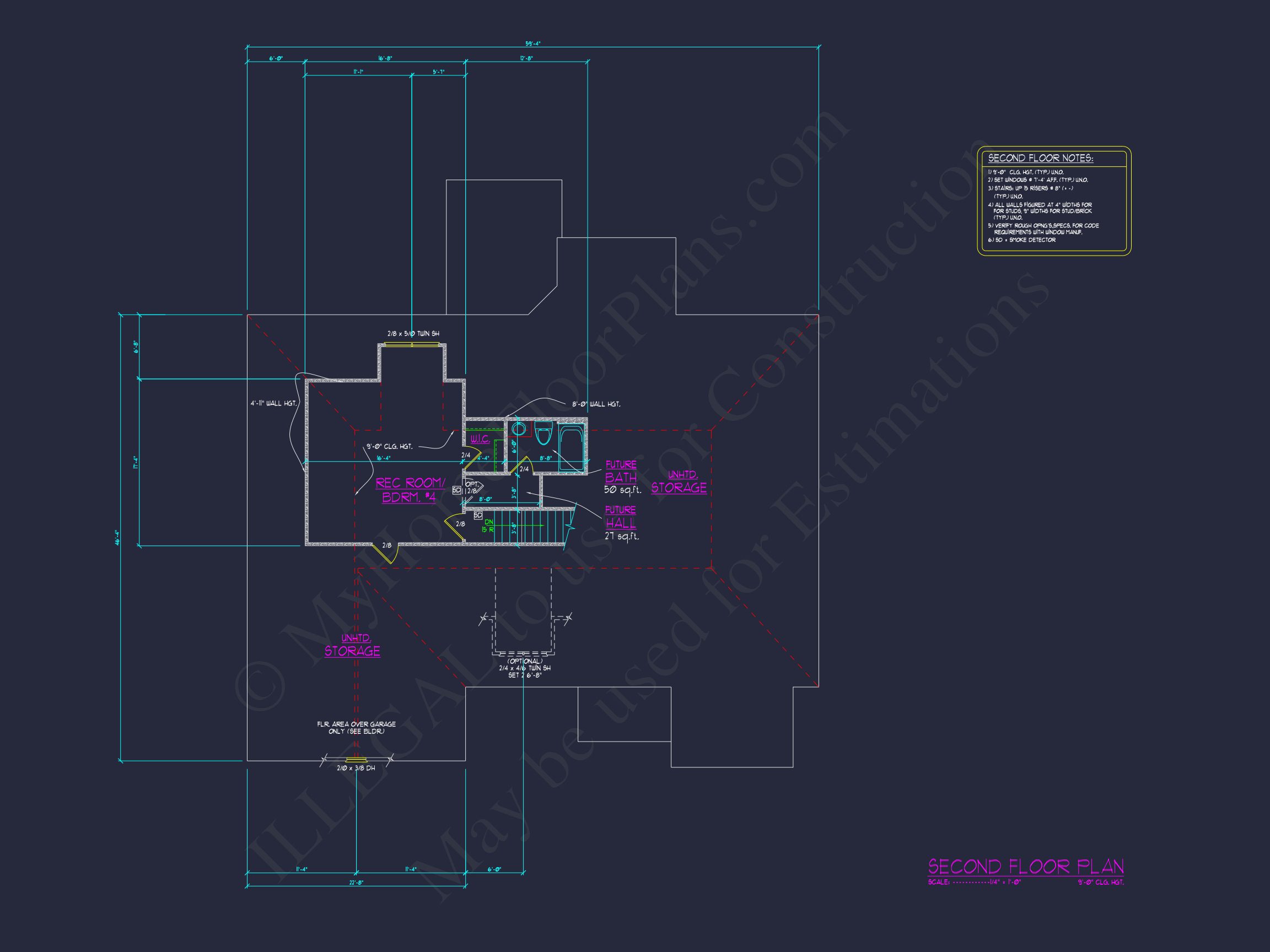 Modern Suburban Home Floor Plan & Blueprint with CAD Designs