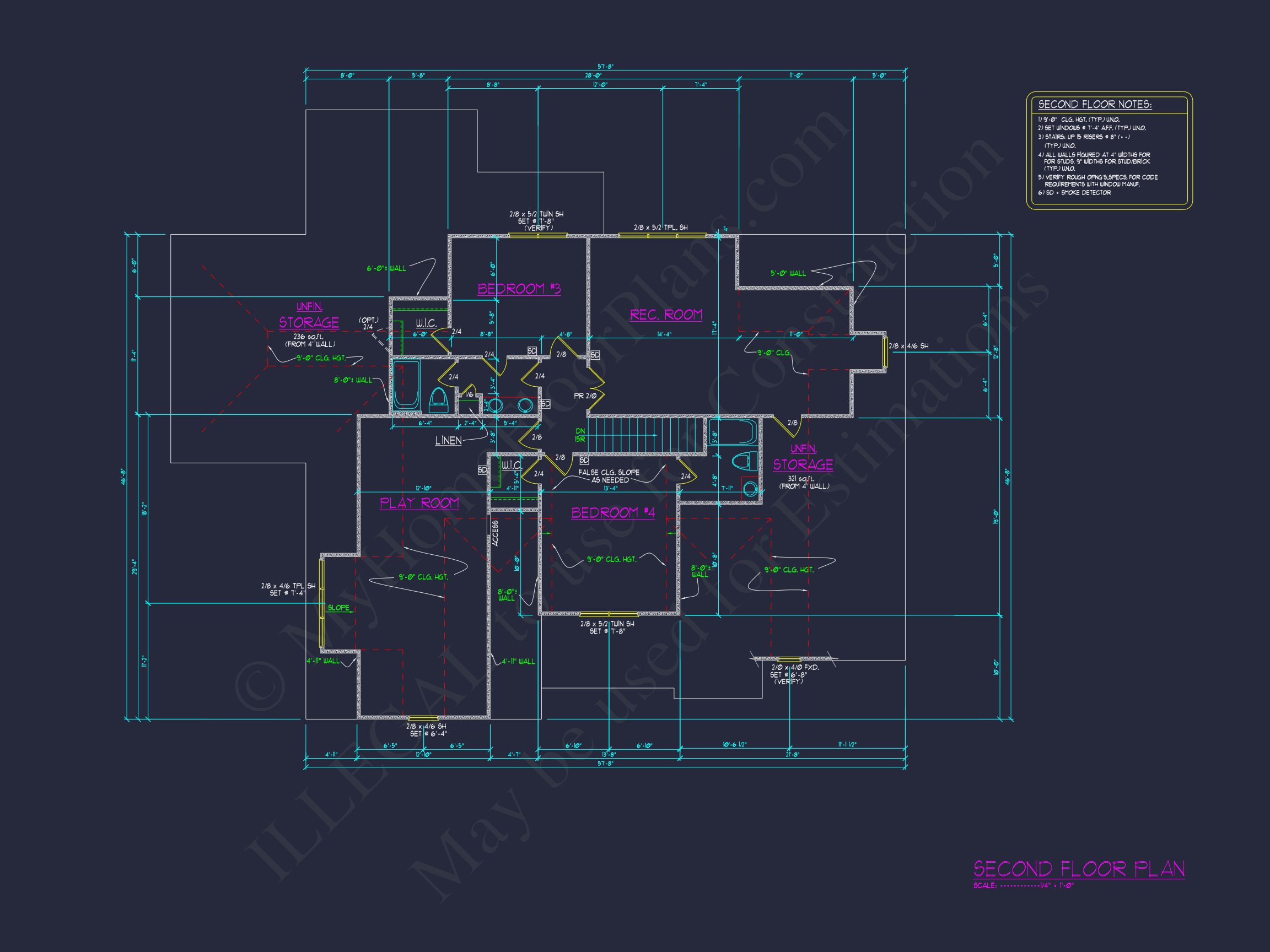 Modern Suburban house Floor Plan - CAD Blueprint Designs