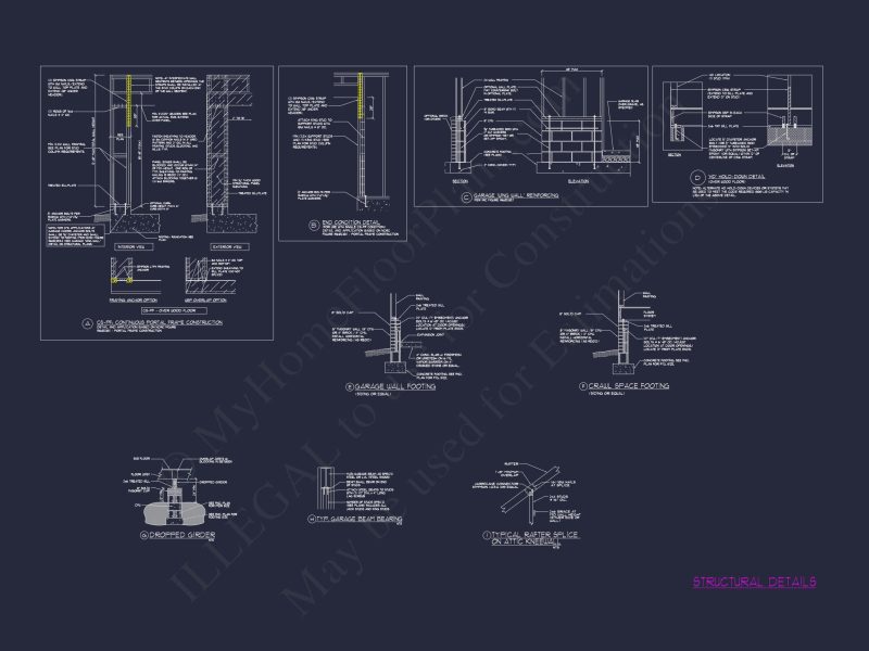 Modern Suburban house Floor Plan - CAD Blueprint Designs