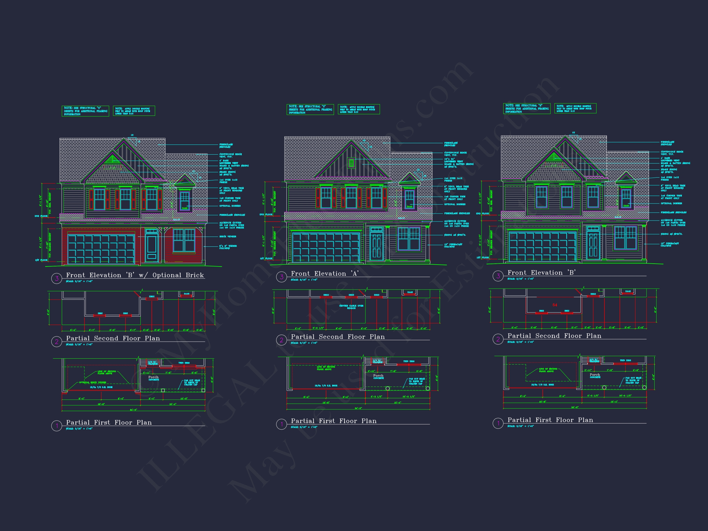 Modern Suburban Home Floor Plan with CAD Architectural Designs