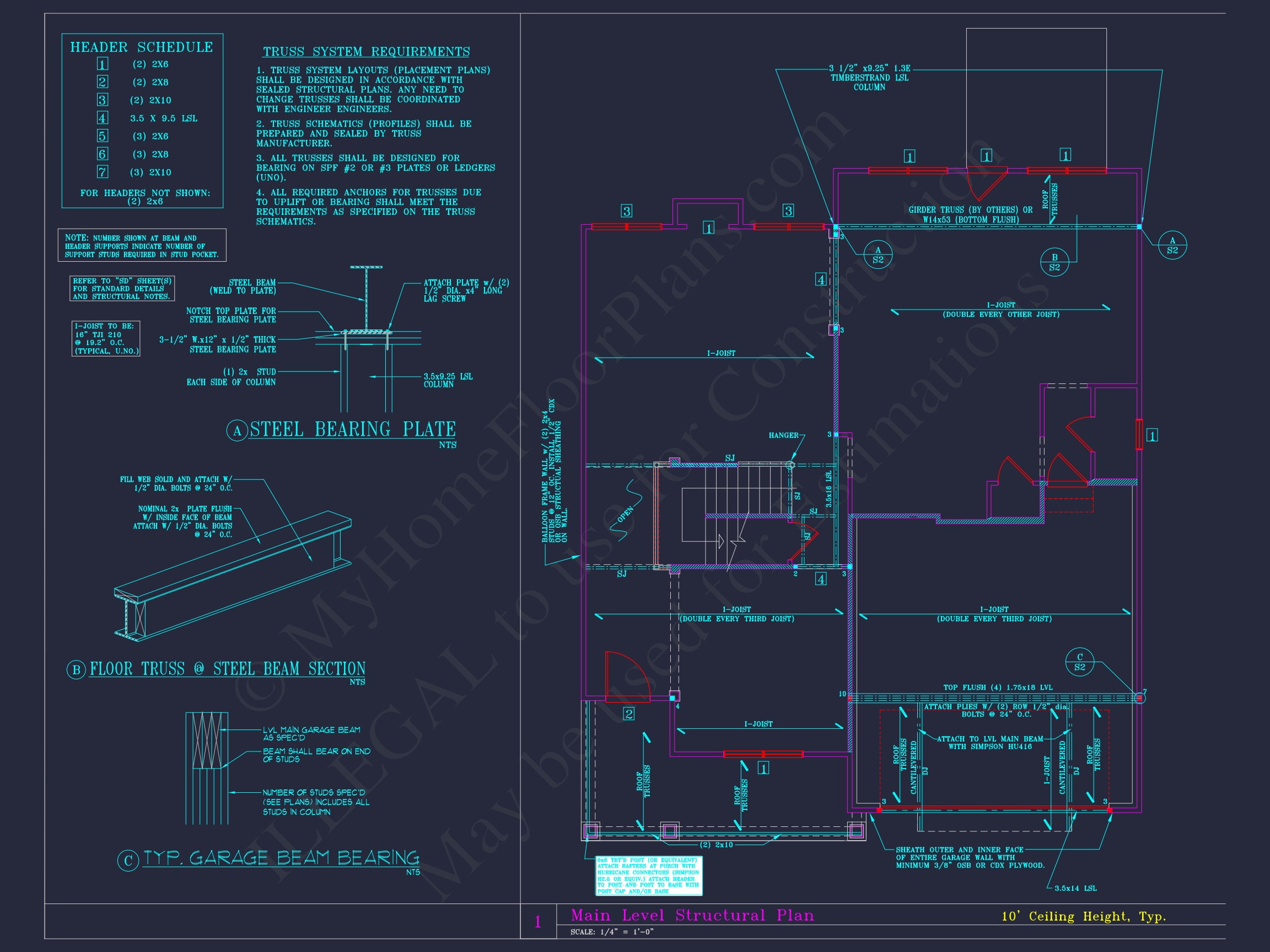 Modern Suburban Home Plan - 2-Story Blueprint with CAD Designs