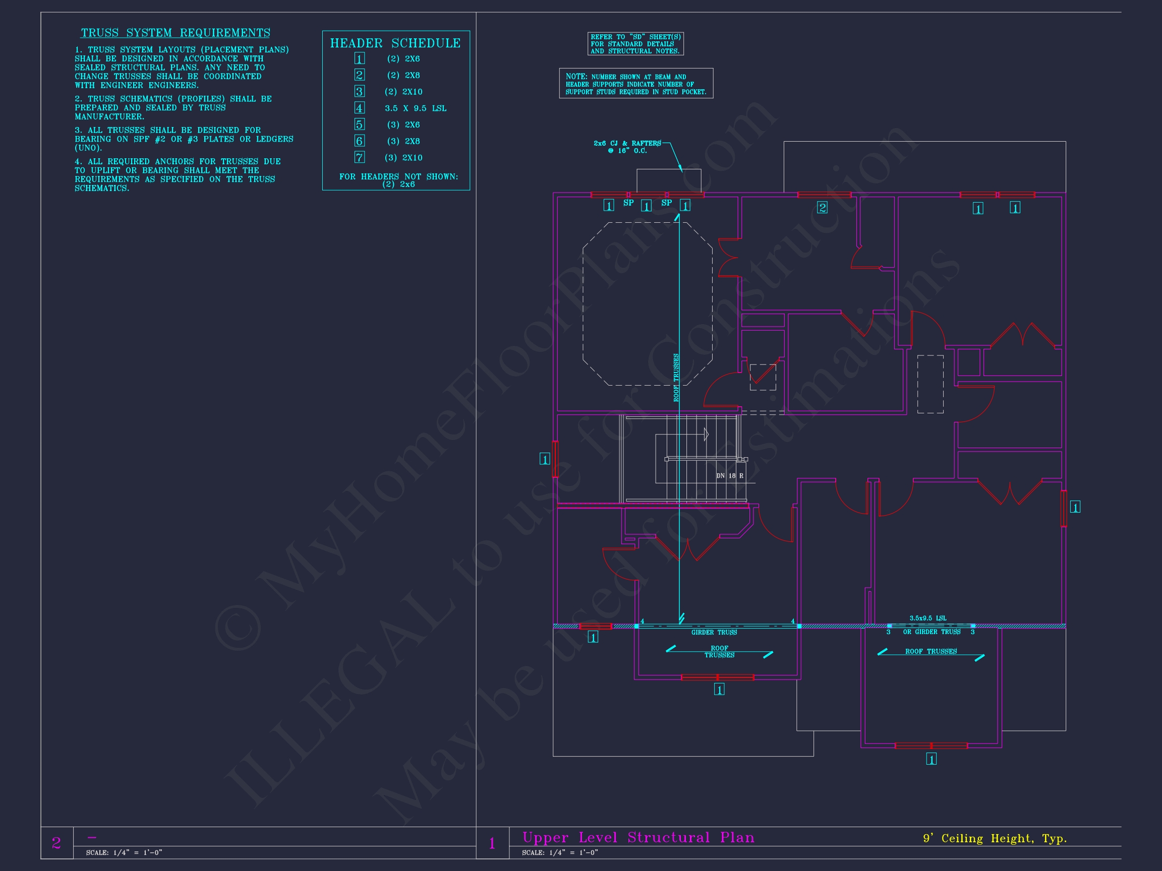 Modern Suburban Home Plan - 2-Story Blueprint with CAD Designs