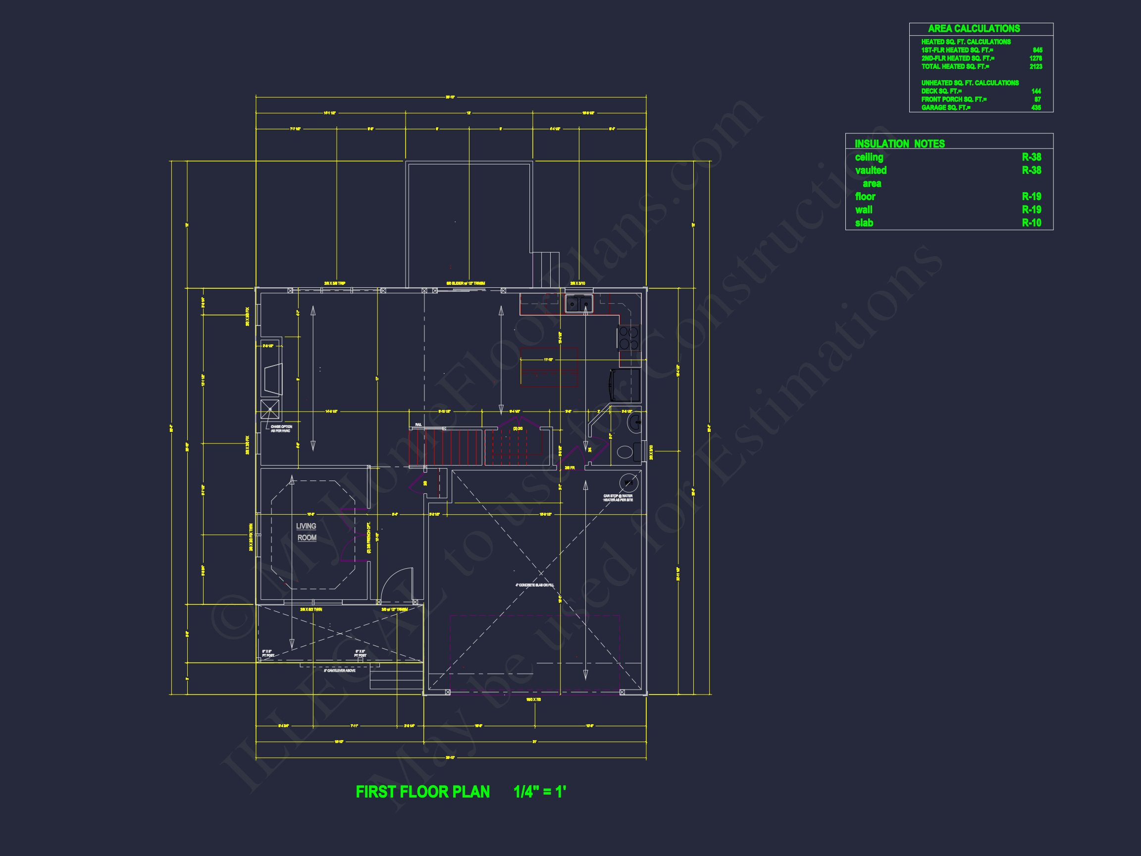 Modern Suburban house Plan - CAD Blueprint for a 2-Story Design