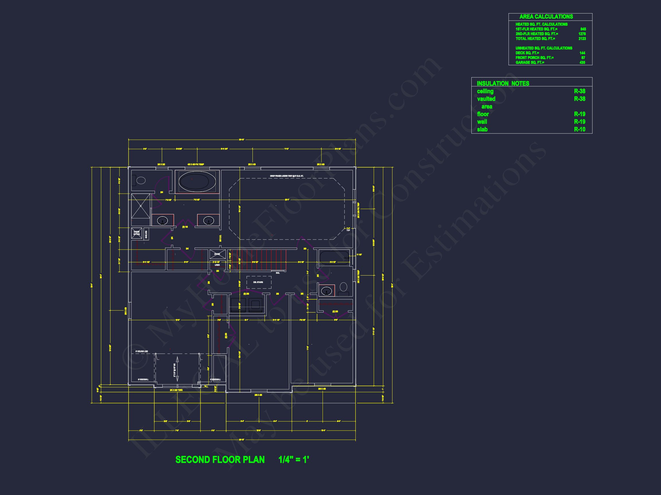 Modern Suburban house Plan - CAD Blueprint for a 2-Story Design