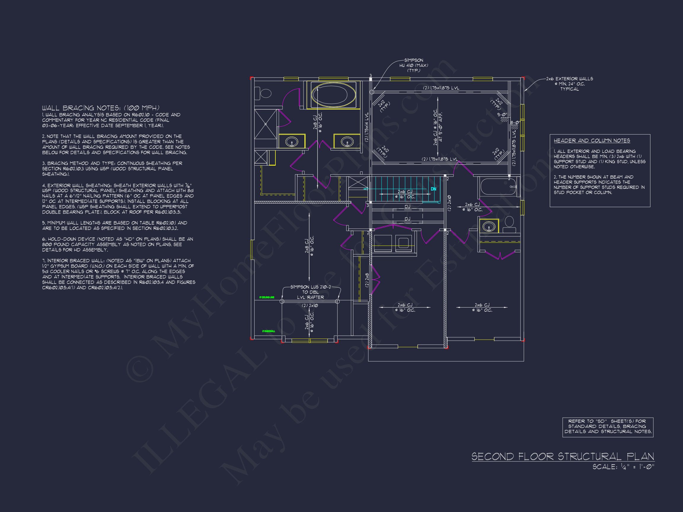 Modern Suburban house Plan - CAD Blueprint for a 2-Story Design