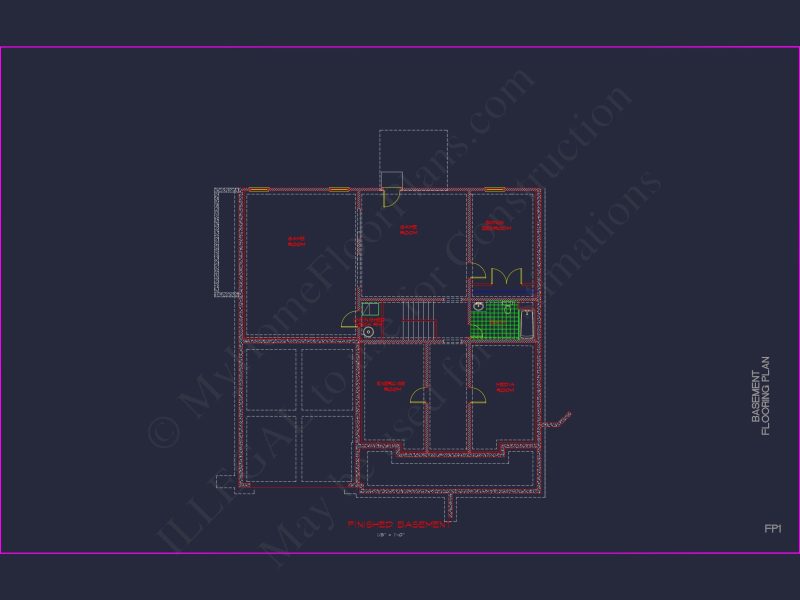Modern Suburban house Plan: Spacious Floor Plan & CAD Designs