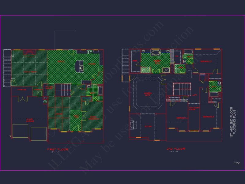 Modern Suburban house Plan: Spacious Floor Plan & CAD Designs