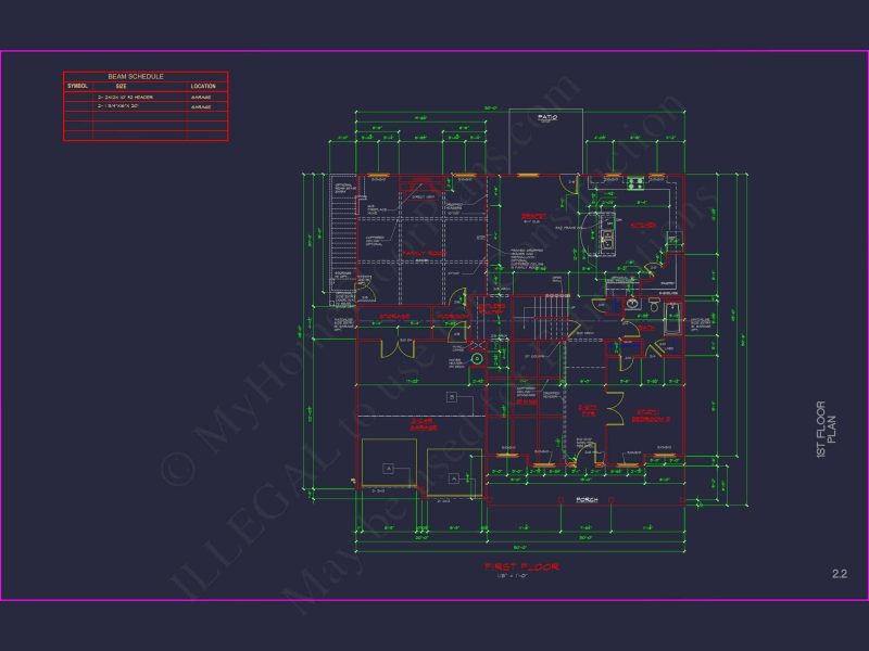 Modern Suburban house Plan: Spacious Floor Plan & CAD Designs