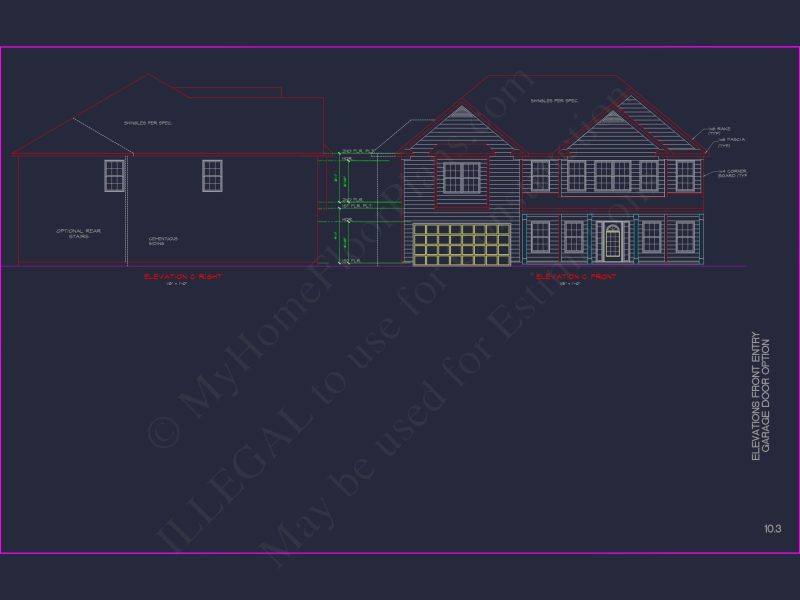 Modern Suburban house Plan: Spacious Floor Plan & CAD Designs