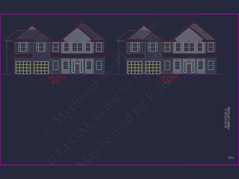 Modern Suburban house Plan: Spacious Floor Plan & CAD Designs