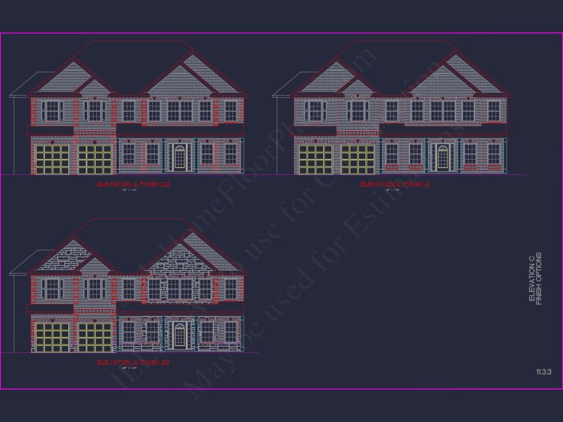 Modern Suburban house Plan: Spacious Floor Plan & CAD Designs