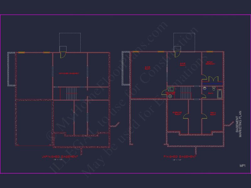Modern Suburban house Plan: Spacious Floor Plan & CAD Designs
