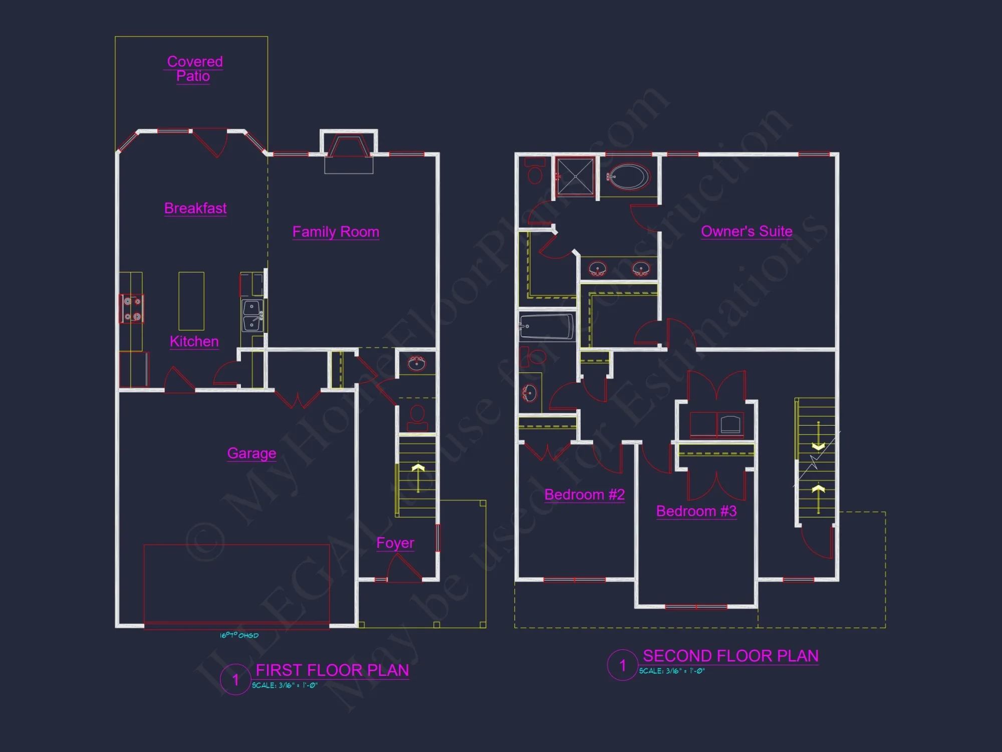 Modern Suburban house Plan With 3 Bedrooms