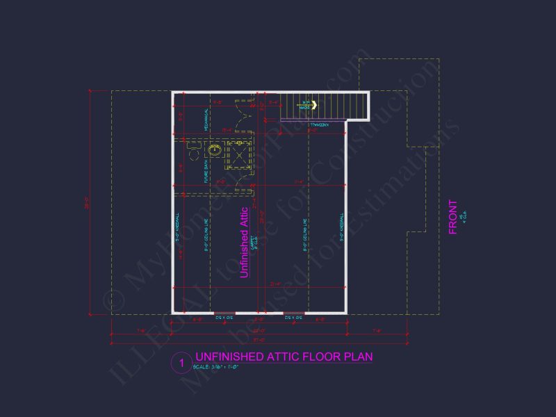 Modern Suburban house Plan With 3 Bedrooms