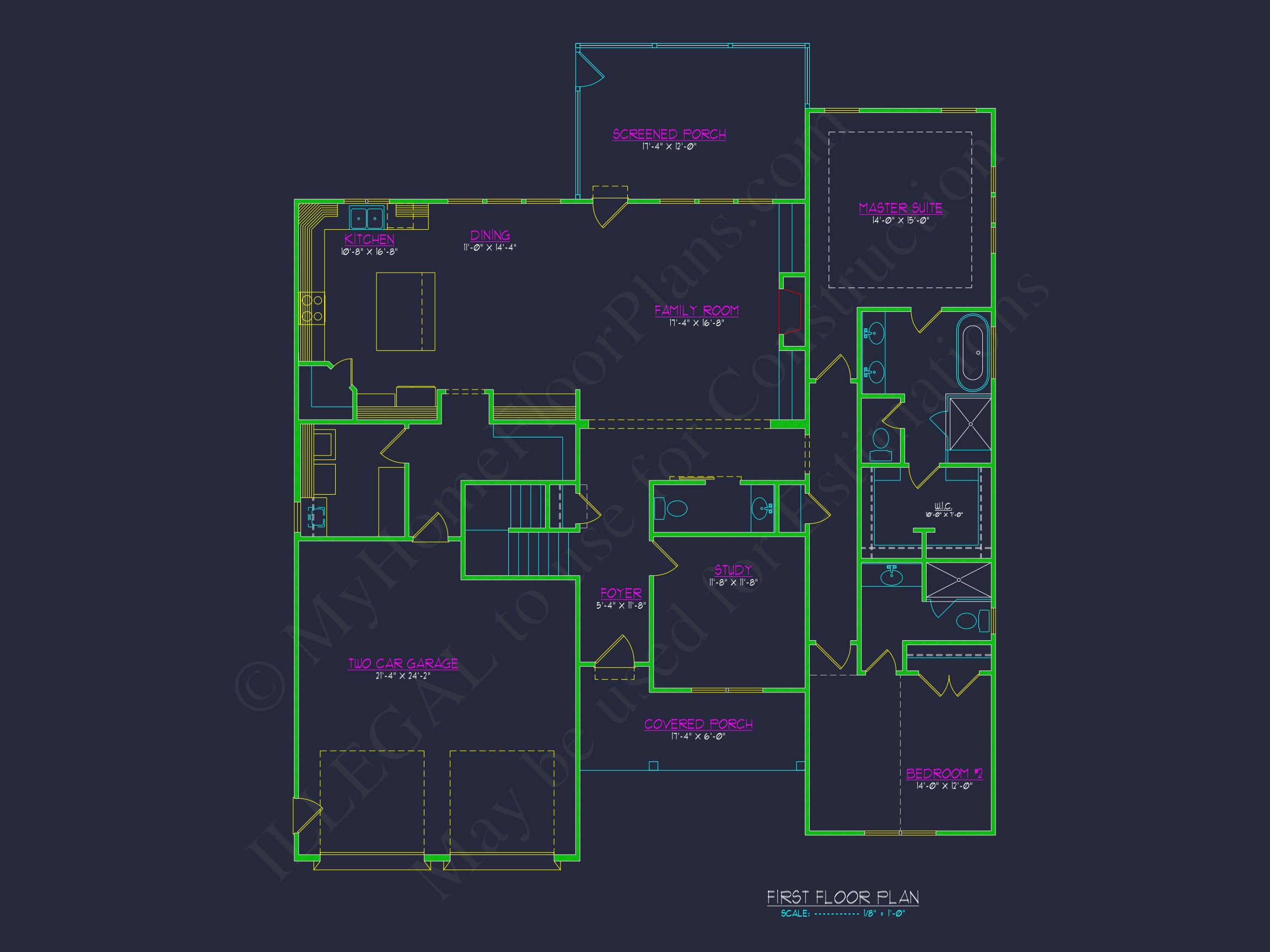 Modern Suburban house Plan with 2 Floors,4 Bedrooms,and CAD Designs