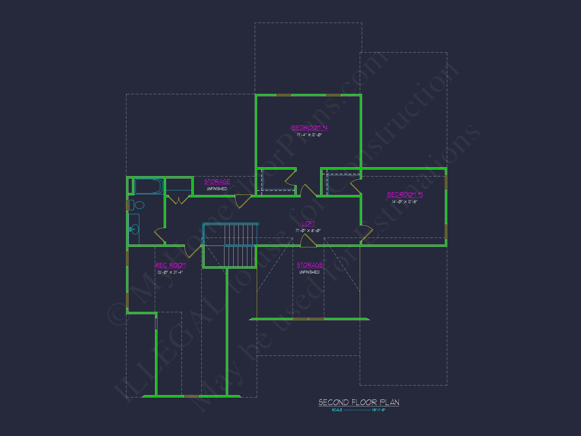 Modern Suburban house Plan with 2 Floors,4 Bedrooms,and CAD Designs