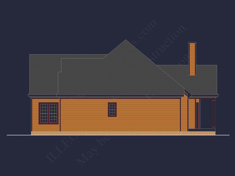 Modern Suburban house Plan with 4 Bedrooms and Open Floor Plan