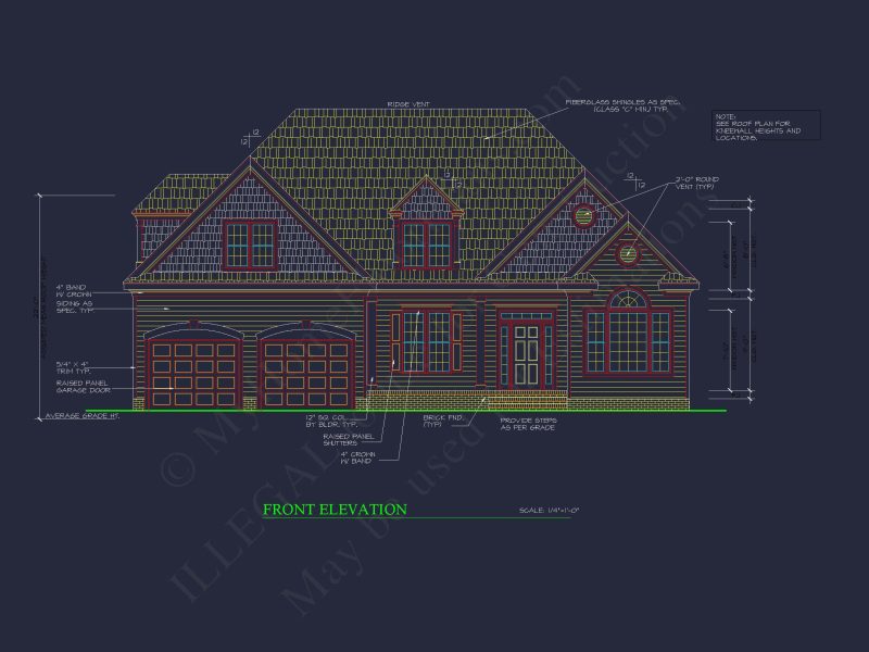 Modern Suburban house Plan with 4 Bedrooms and Open Floor Plan