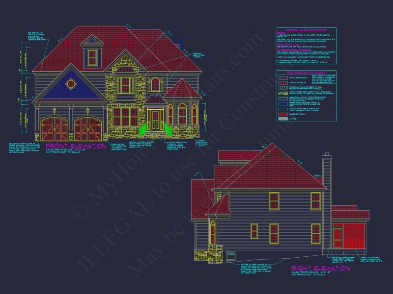 Modern Suburban house Plan with 4 Beds and Open Floor Plans