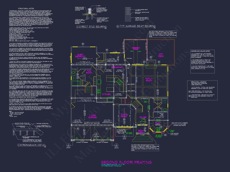Modern Suburban house Plan with 4 Beds and Open Floor Plans