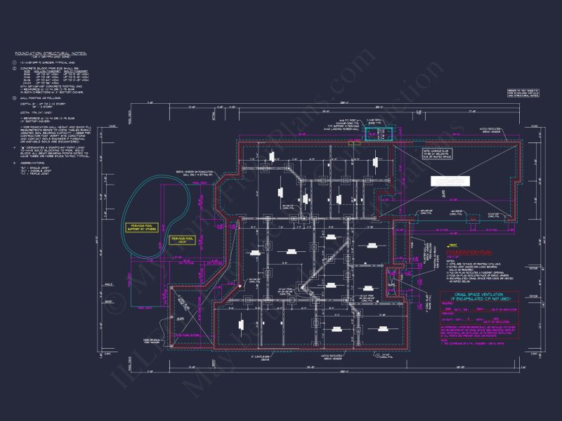 Modern Suburban house Plan with 4 Beds, CAD Floor Designs