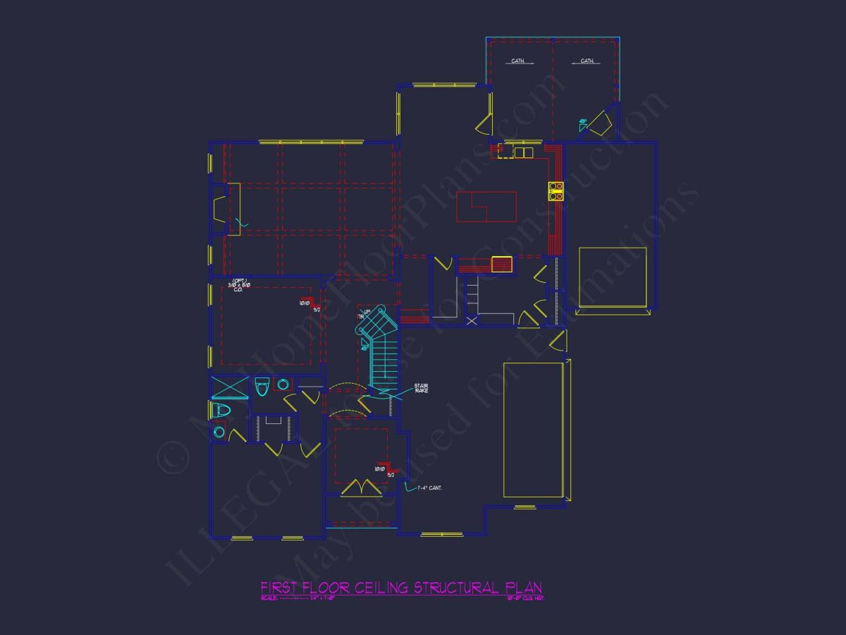 Modern Suburban house Plan with Blueprint & CAD Designs
