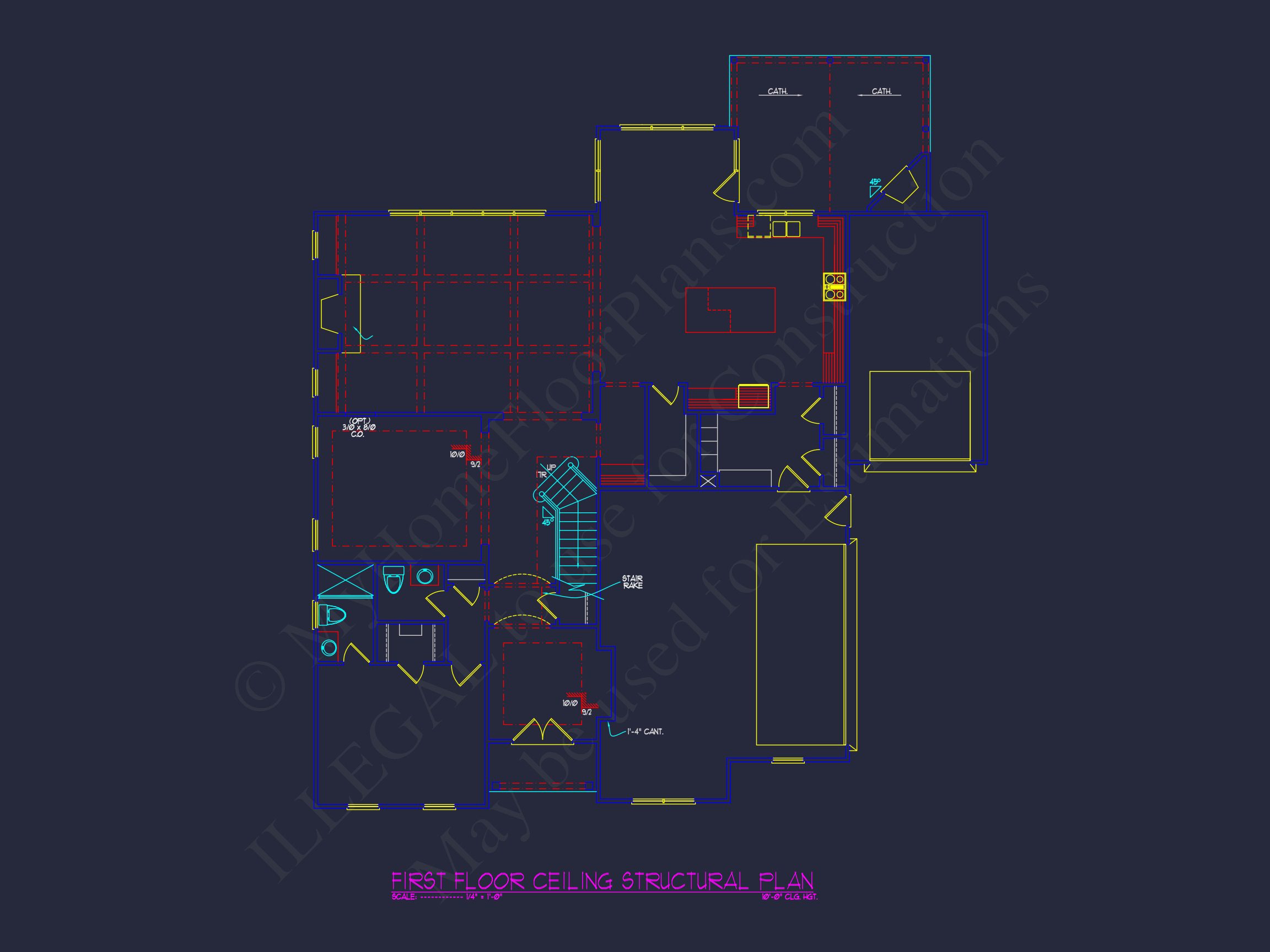 Modern Suburban house Plan with Blueprint & CAD Designs