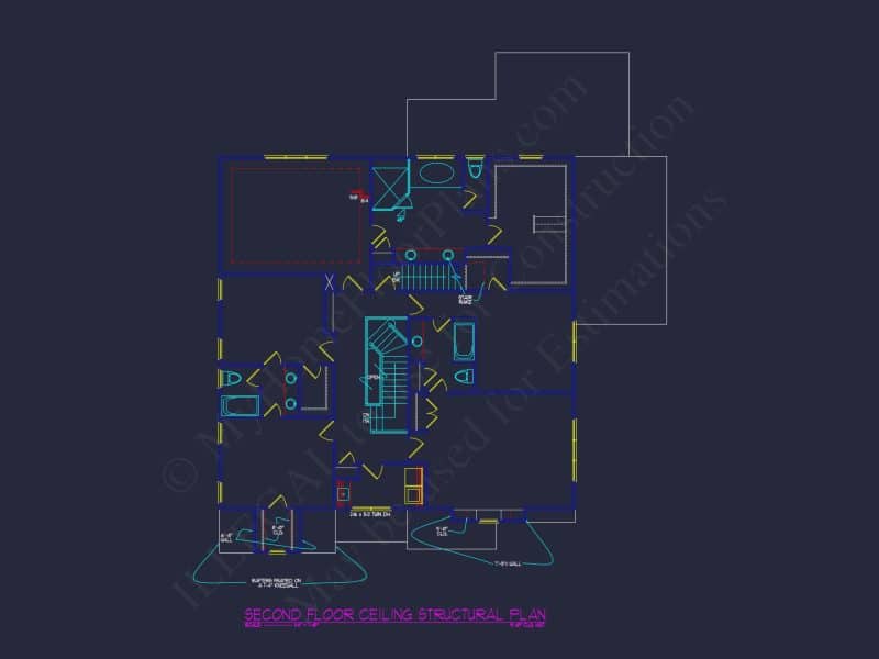 Modern Suburban house Plan with Blueprint & CAD Designs