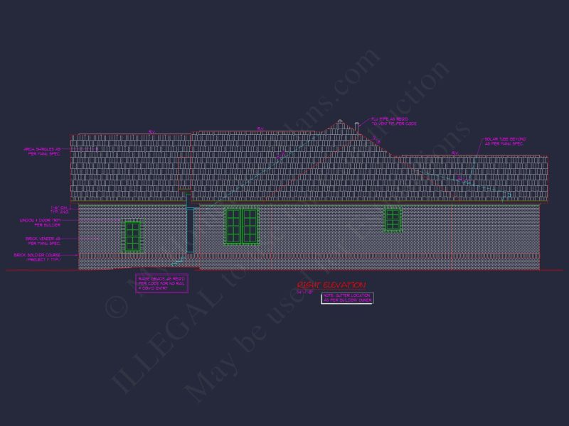 Modern Suburban house Plan with Blueprint and CAD Designs