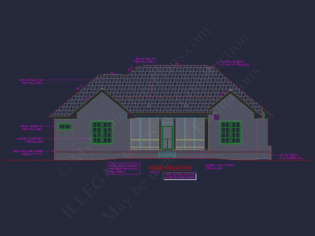 Modern Suburban house Plan with Blueprint and CAD Designs